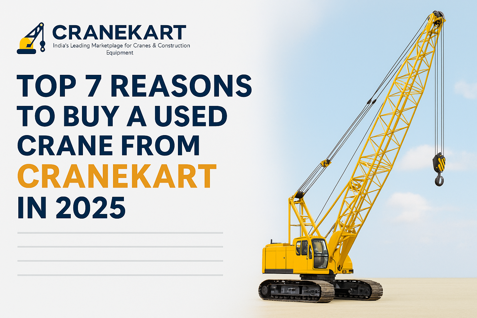 Used crane with construction site in India